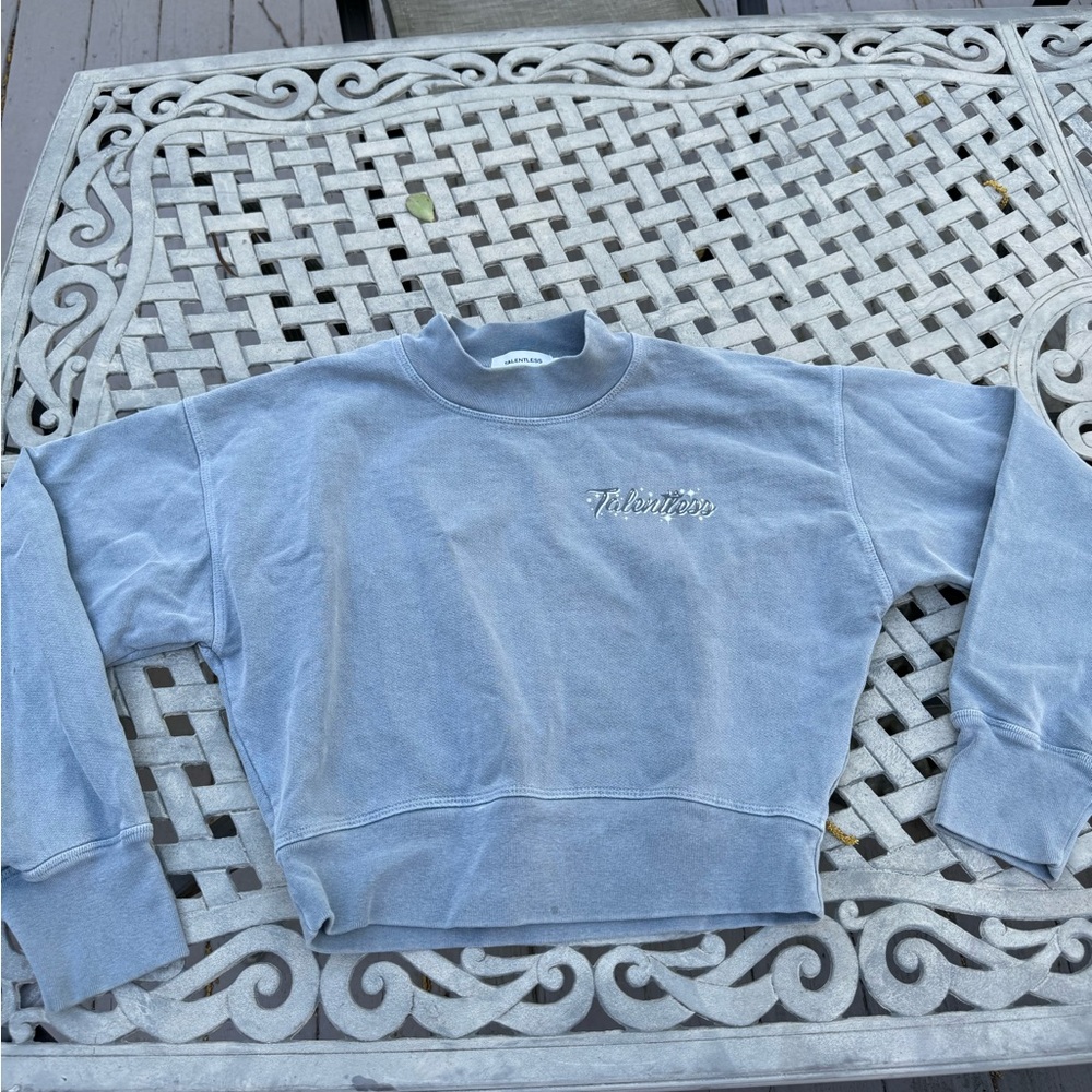 Talentless Cropped Crewneck Sweatshirt